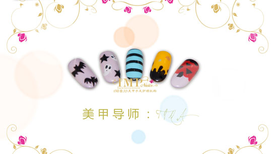 ylzx美甲导师Tina万圣节美甲作品：对抗邪恶