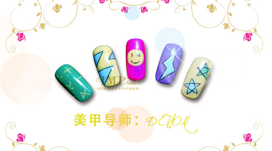 ylzx美甲导师Devon美甲作品：童年的追忆