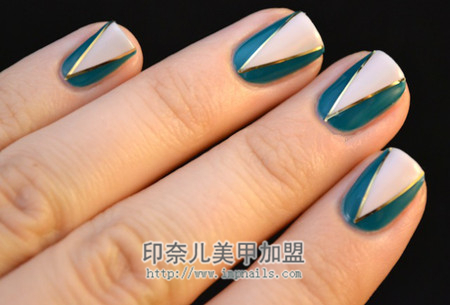 ylzx美甲,美甲加盟,美甲培训,美甲图片,美甲教程ylzx美甲丨女王范儿三角个性美甲图片！