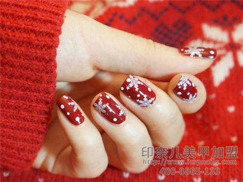 初雪,雪花,美甲款式,雪花美甲