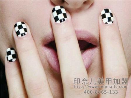 美甲图片,时尚美甲,黑白时尚,经典时尚,黑白,黑白色,ylzx
