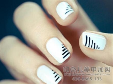 美甲图片,时尚美甲,黑白时尚,经典时尚,黑白,黑白色,ylzx