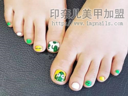 仙人掌,美甲,美甲款式